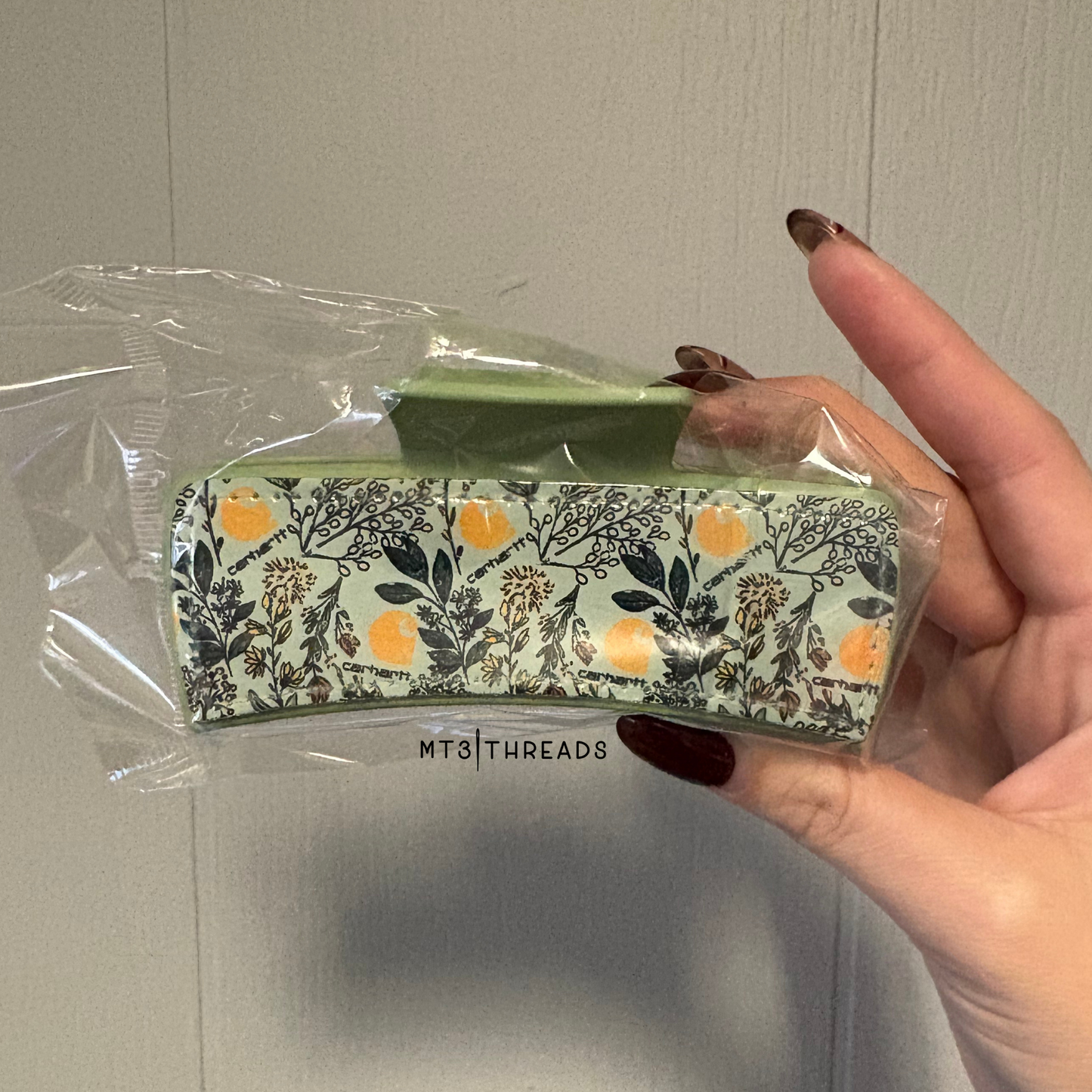 Floral Carhartt | Claw Clip