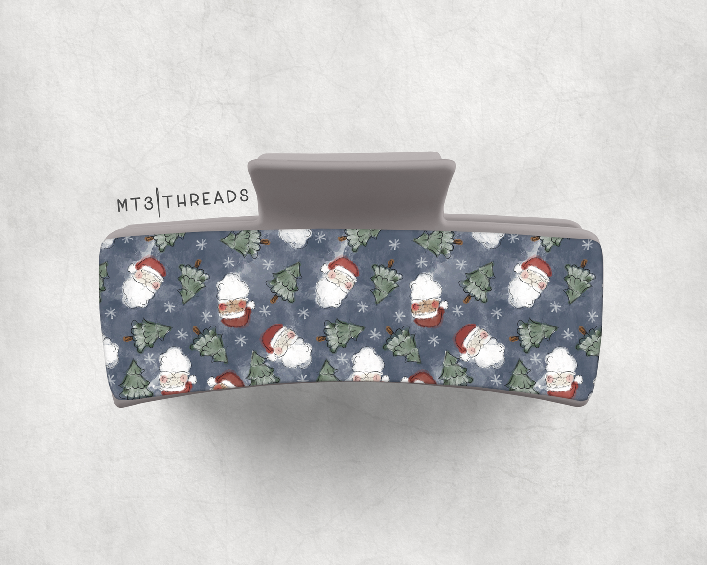 Watercolor Santa | Claw Clip