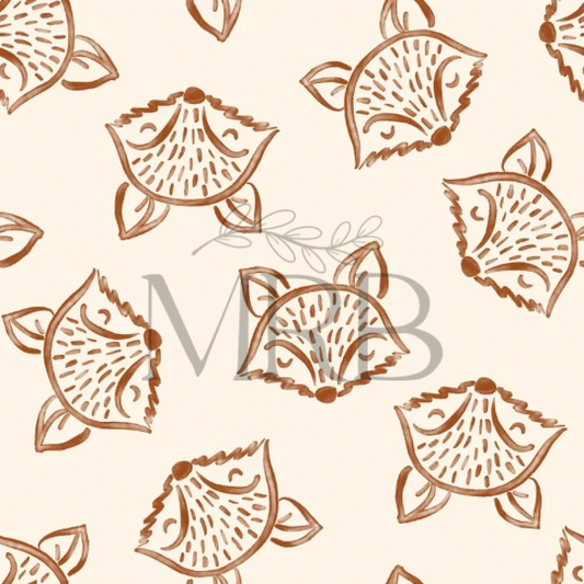 Watercolor Foxes (ON HAND)