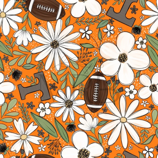 Tennessee Vols Floral (ON HAND FABRIC)