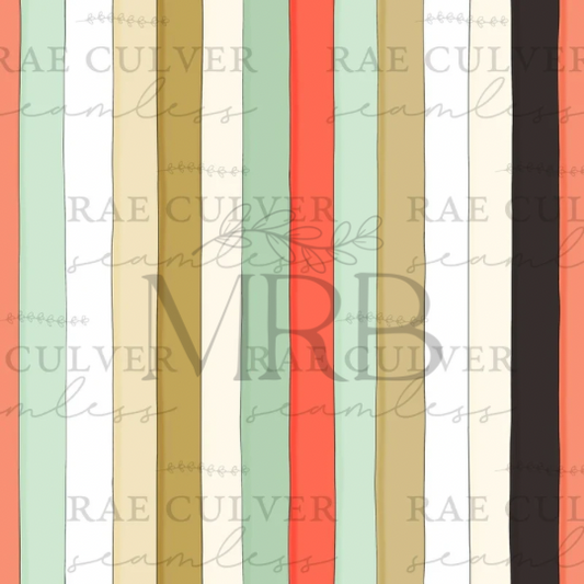 Tan/Red Stripes (ON HAND FABRIC)