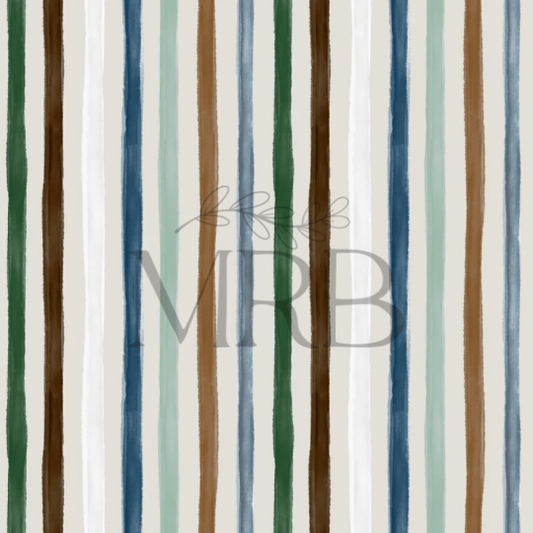 Blue Watercolor Stripes (ON HAND)