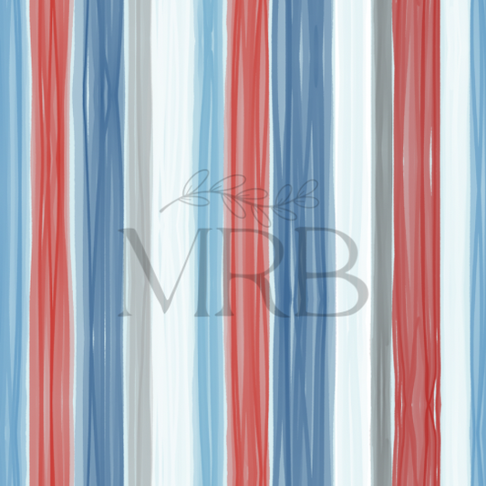RWB Sketchy Floral Stripes (ON HAND)