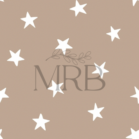 Tan Stars (ON HAND FABRIC)