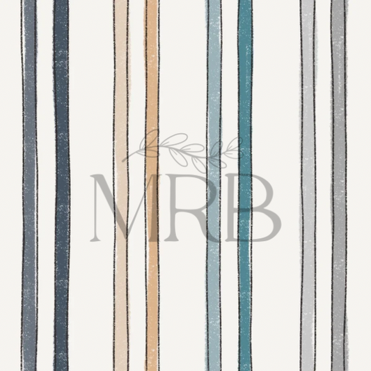 Blue Smiley Affirmations Stripes (ON HAND)