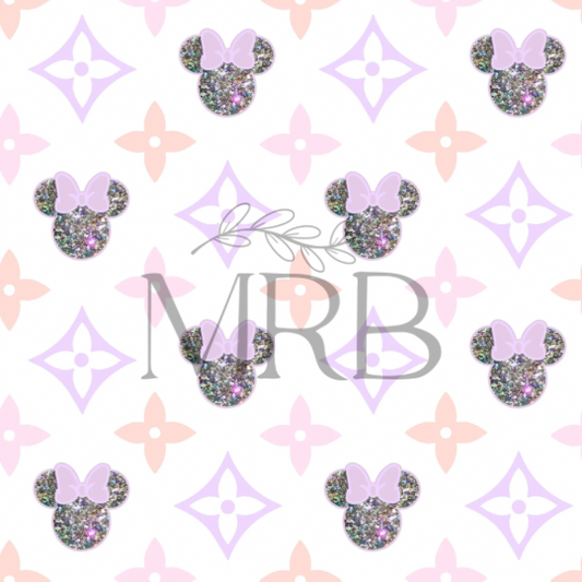 Boujee Minnie Purple (ON HAND FABRIC)