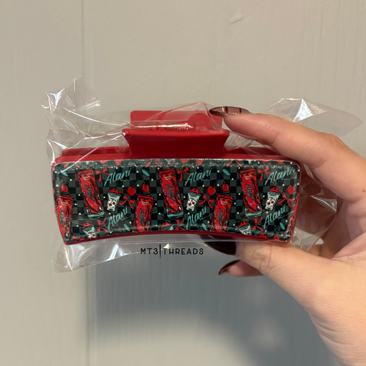 Cherry Slush (Black Checks) | Claw Clip