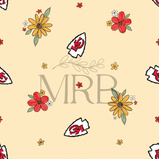 Dainty Chiefs Floral (ON HAND FABRIC)