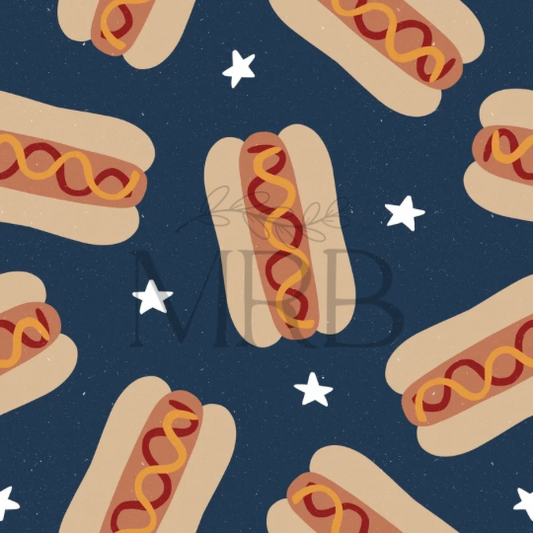 Hot Dogs (ON HAND FABRIC)