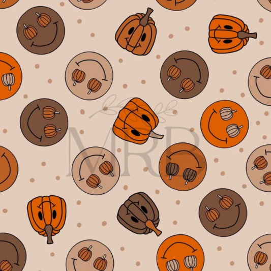Smiley Pumpkin (ON HAND FABRIC)