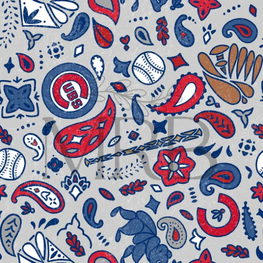 Cubs Bandana (ON HAND FABRIC)