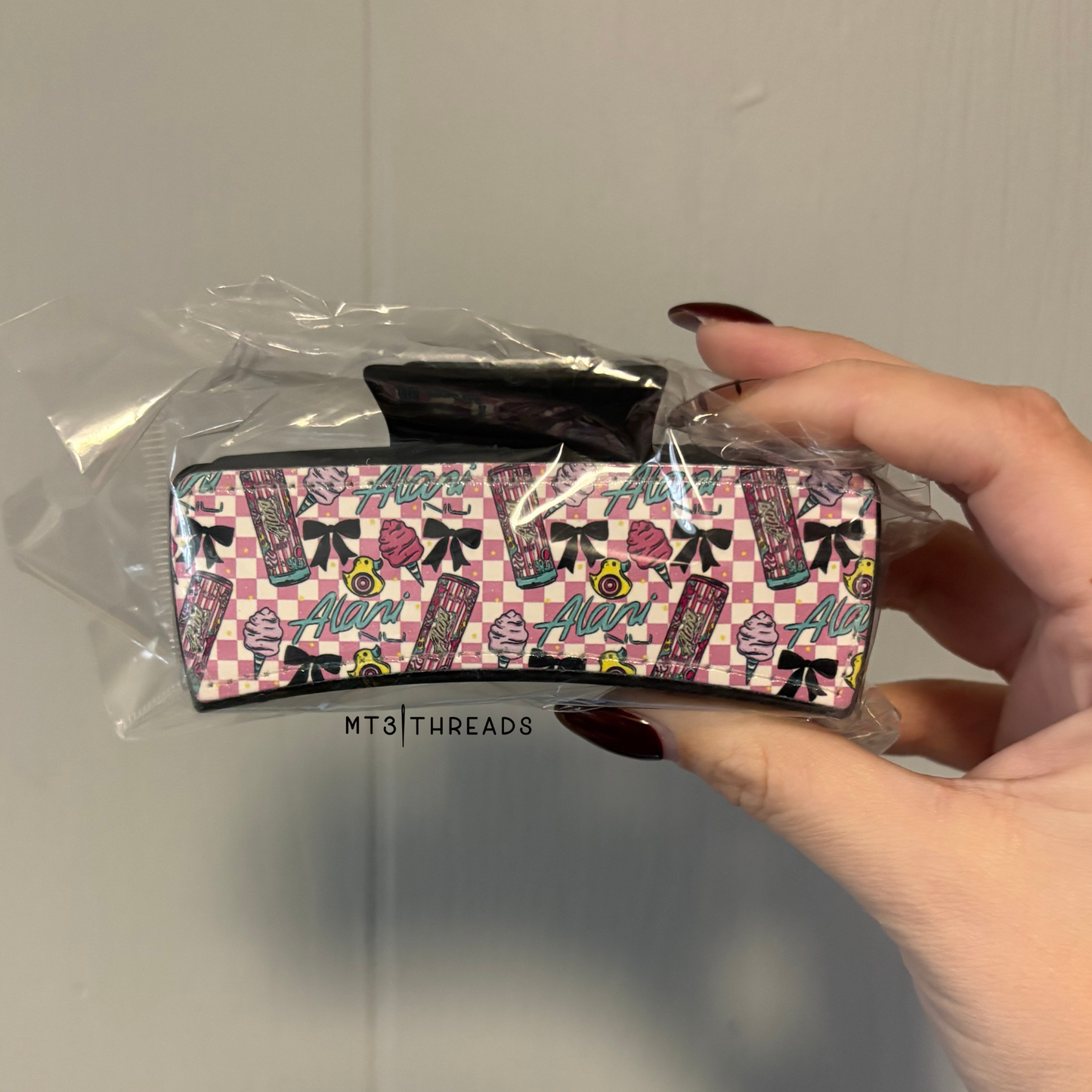 Cotton Candy (Pink Checks) | Claw Clip