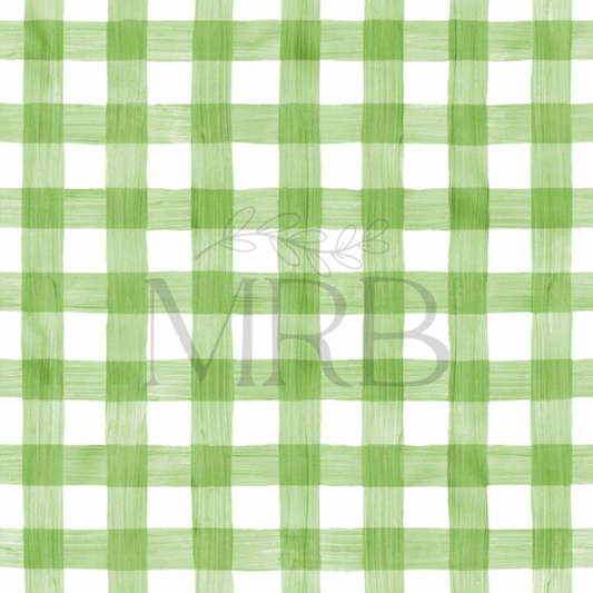 Green +white Gingham (ON HAND)
