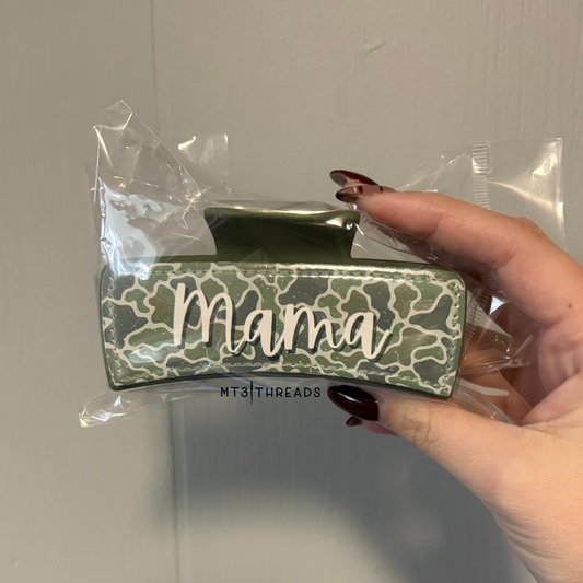 Mama Distress Camo | Claw Clip