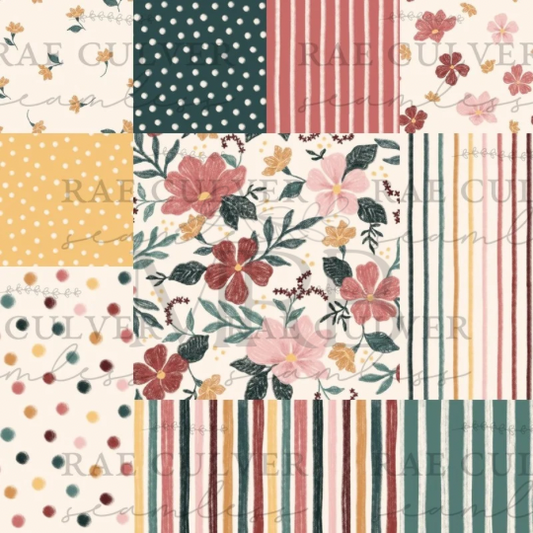 Pink Floral Patchwork (ON HAND)