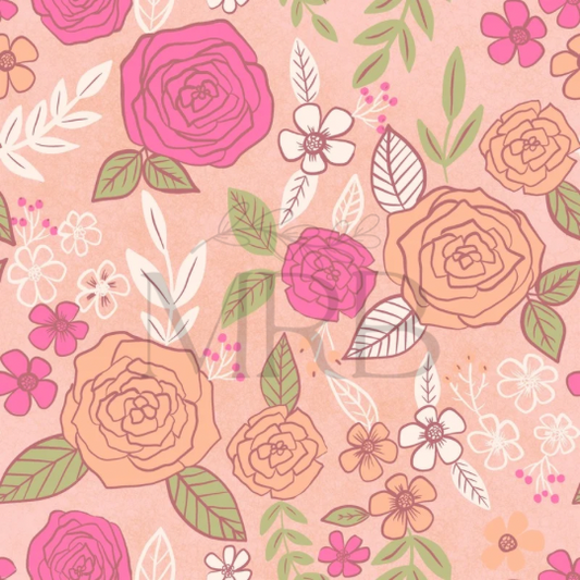 Peach Floral (ON HAND)l