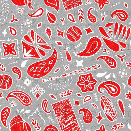 Baseball Bandana (ON HAND FABRIC)