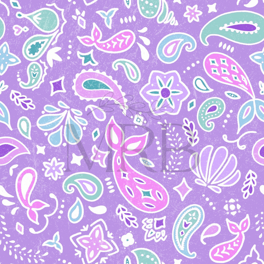 Purple Mermaid Bandana (ON HAND)