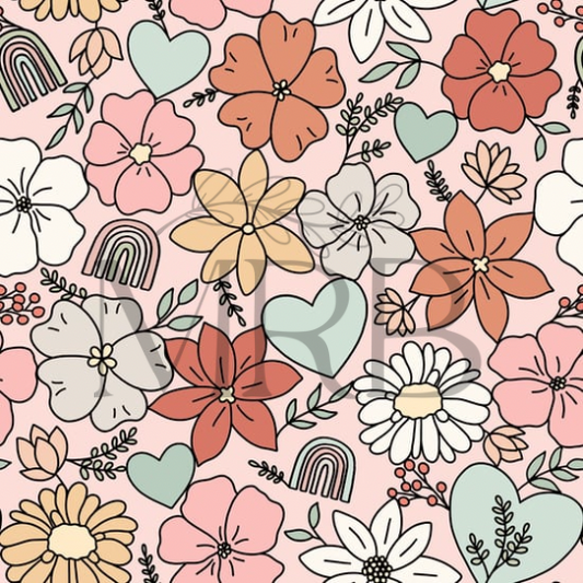 Pink Rainbow Floral (ON HAND)