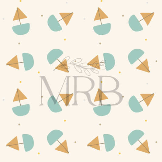 Sailboats (ON HAND FABRIC)