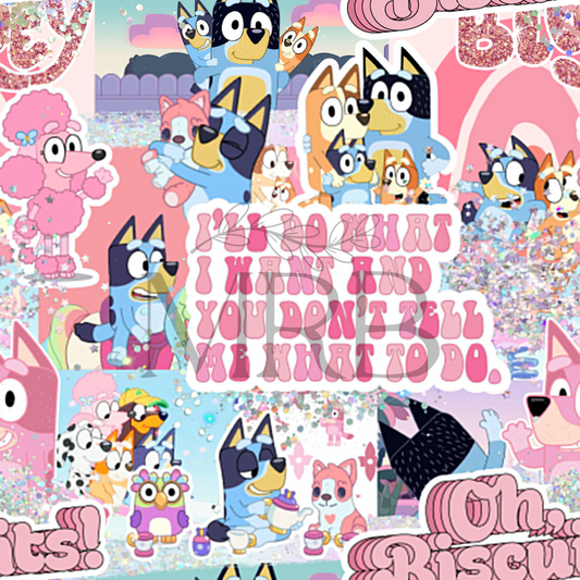 Bluey Pink Collage (ON HAND)