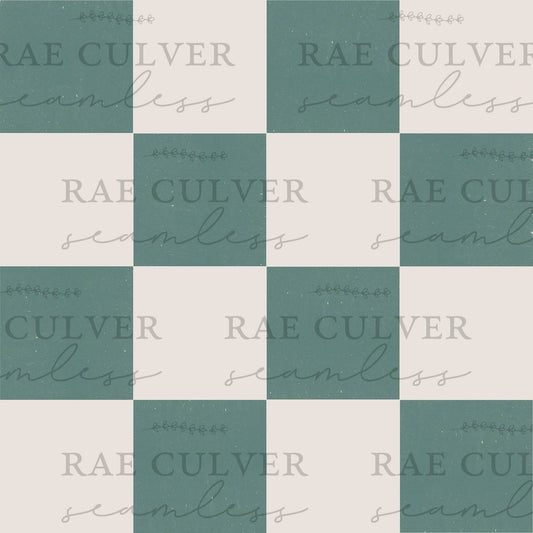 Teal Check(ON HAND)