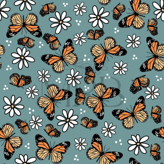 Blue Butterfly (ON HAND FABRIC)
