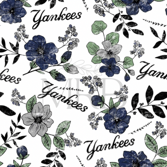 Yankees Floral (ON HAND FABRIC)