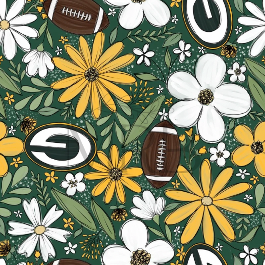 Packers Floral (ON HAND FABRIC)