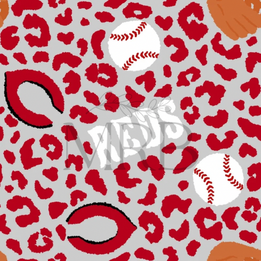Reds cheetah (ON HAND FABRIC)