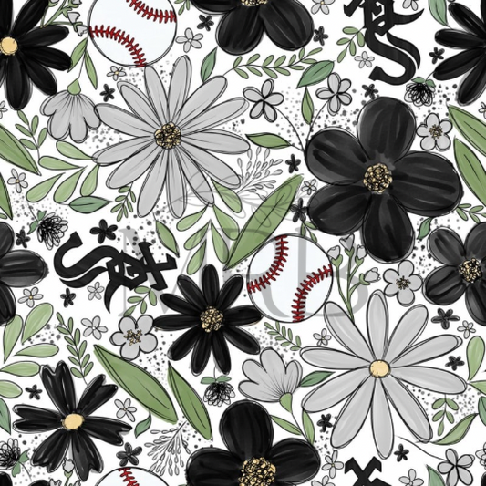 White Sox Floral (ON HAND FABRIC)