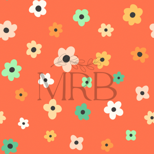 Orange Floral (ON HAND)