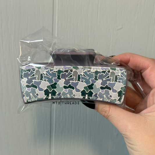Purple Camo Bows | Claw Clip
