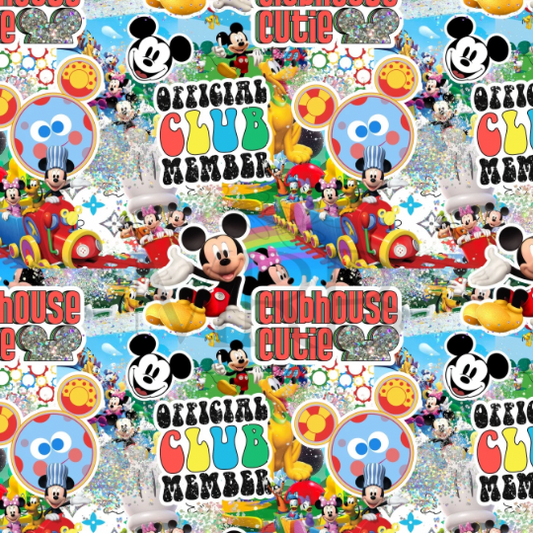 Mickey Glitter Collage (ON HAND FABRIC)