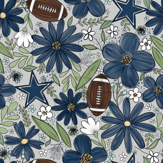 Dallas Cowboys Floral (ON HAND FABRIC)