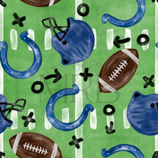 Watercolor Playbook Colts (ON HAND FABRIC)