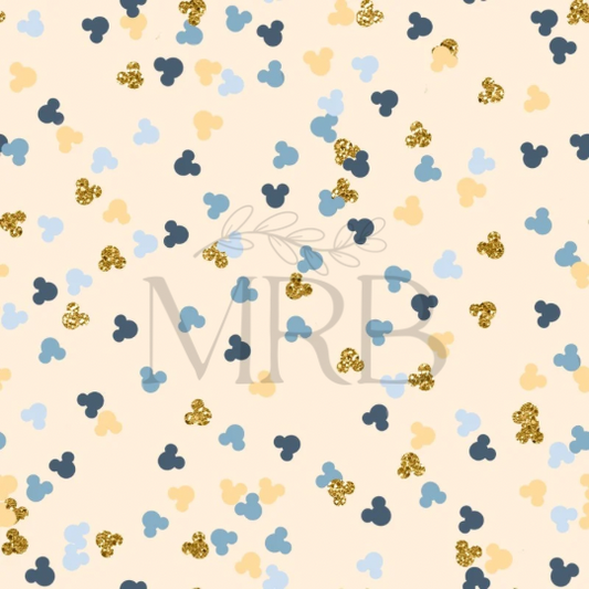 Blue/Gold Dainty Mickey (ON HAND)