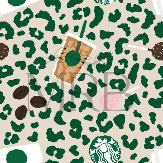 Starbucks Cheetah (ON HAND FABRIC)