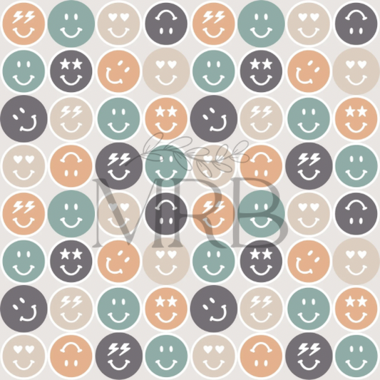 Orange+Teal Smiley (ON HAND)