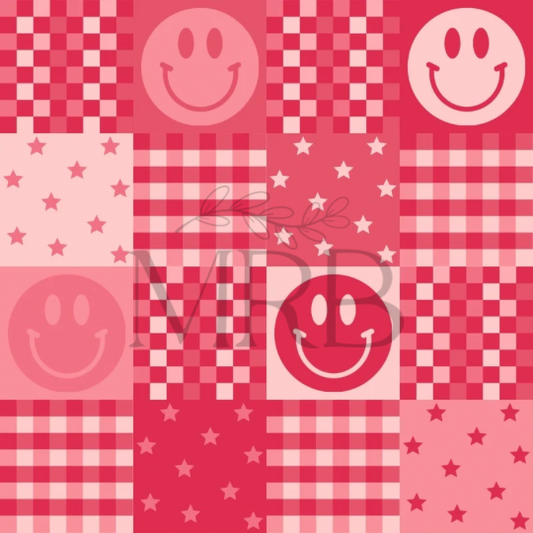 MRB Pink Smiley Patchwork (ON HAND)