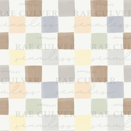 Pastel Checks (ON HAND FABRIC)
