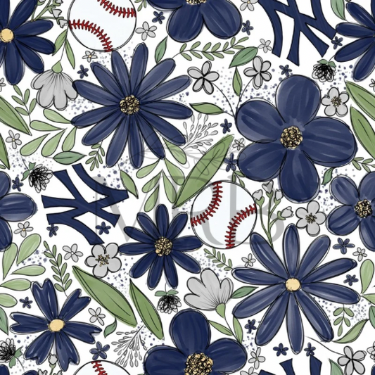 Yankees Floral (ON HAND FABRIC)