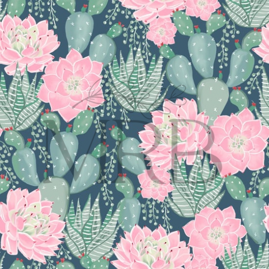 Teal+Pink Floral (ON HAND FABRIC)