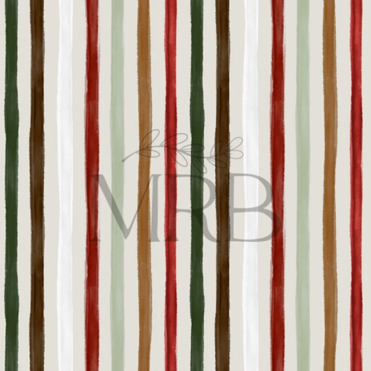 Red Watercolor Stripes (ON HAND)