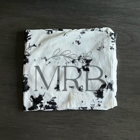 Black+white acid wash (ON HAND FABRIC)