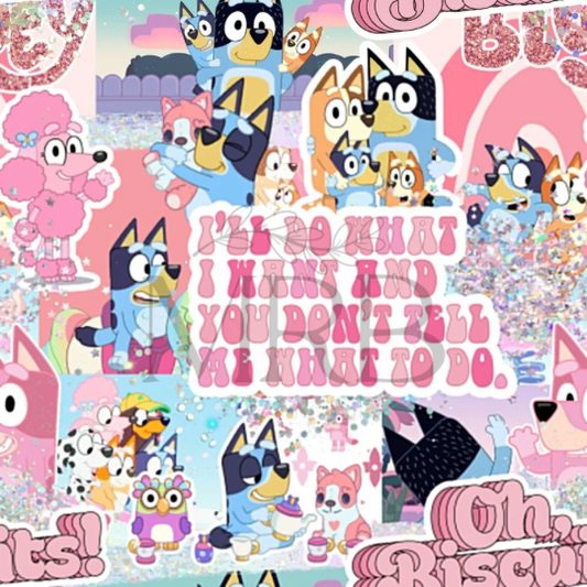 Bluey Pink Collage (ON HAND)