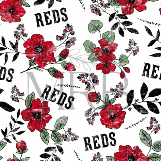 Reds Floral (ON HAND FABRIC)