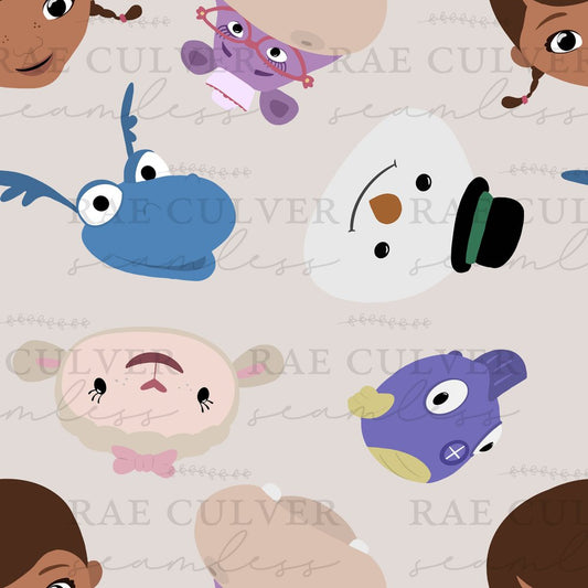 Doc McStuffins Off tones (ON HAND FABRIC)