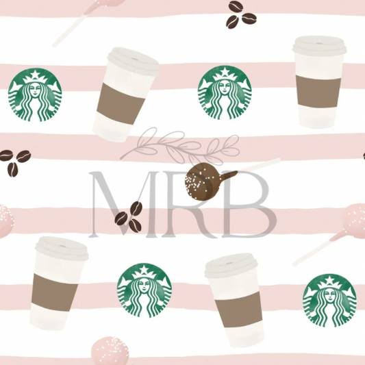 Starbucks Stripes (ON HAND FABRIC)