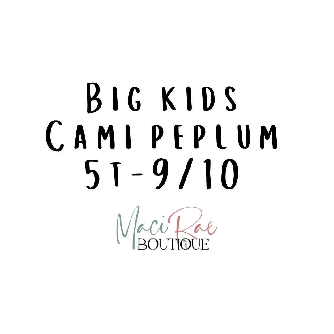BIG KIDS Cami Peplum
